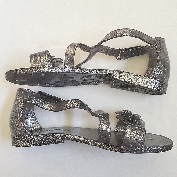 Old Navy Metallic Silver Glitter Jelly Sandals Shoes Toddler Girls Size 10 - Picture 11 of 12